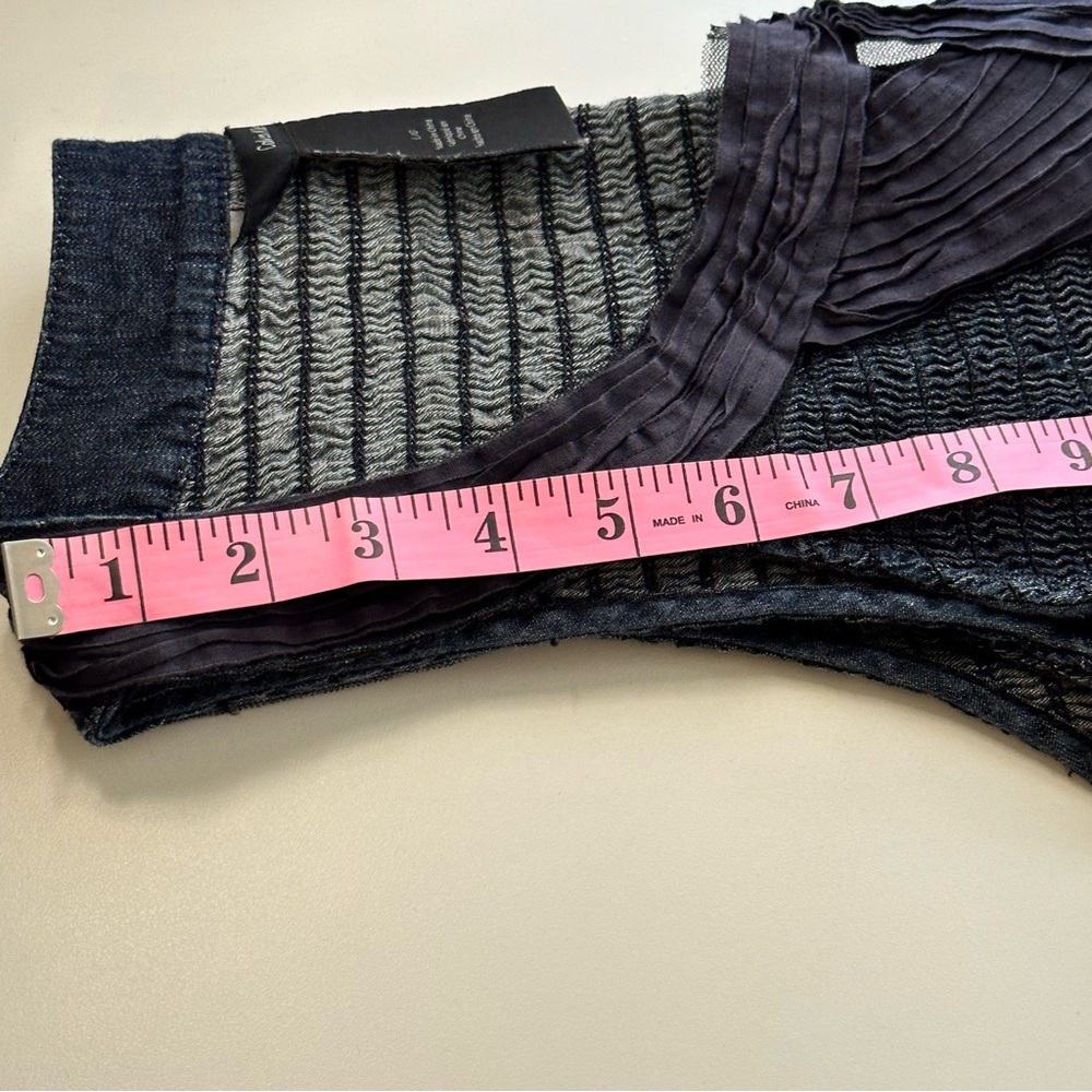 Calvin Klein Tank Denim Dress Dark Wash Elastic Bodice Large - Picture 12 of 16